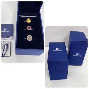 Swarovski‎ Set of 3 Rings NIB $160.00 1065357 Size 58 8